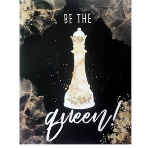At Home Be The Queen Canvas Wall Decor